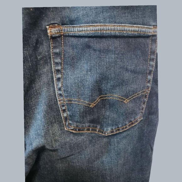 American Eagle Next Level Flex Mens Slim Straight Jeans Size 34x30 Light Blue De - Picture 7 of 10